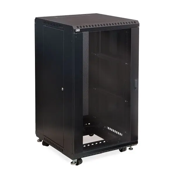 Kendall Howard 22U LINIER, Server Cabinet, Glass/Vented Doors, 24" Depth, 3100-3-024-22