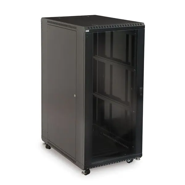 Kendall Howard 27U LINIER, Server Cabinet, Glass/Glass Doors, 36" Depth, 3103-3-001-27