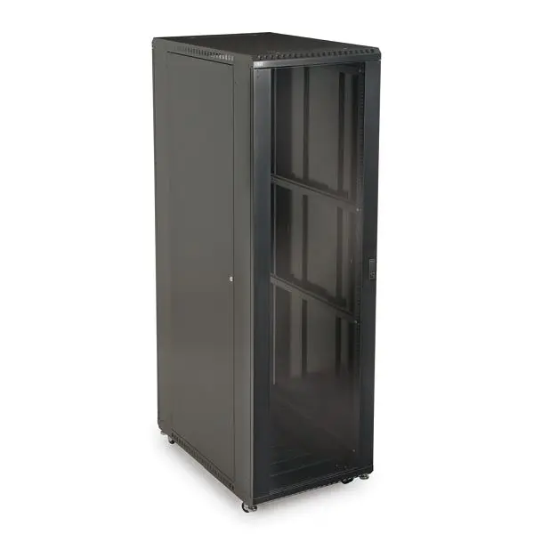 Kendall Howard 42U LINIER, Server Cabinet, Glass/Glass Doors, 36" Depth, 3103-3-001-42