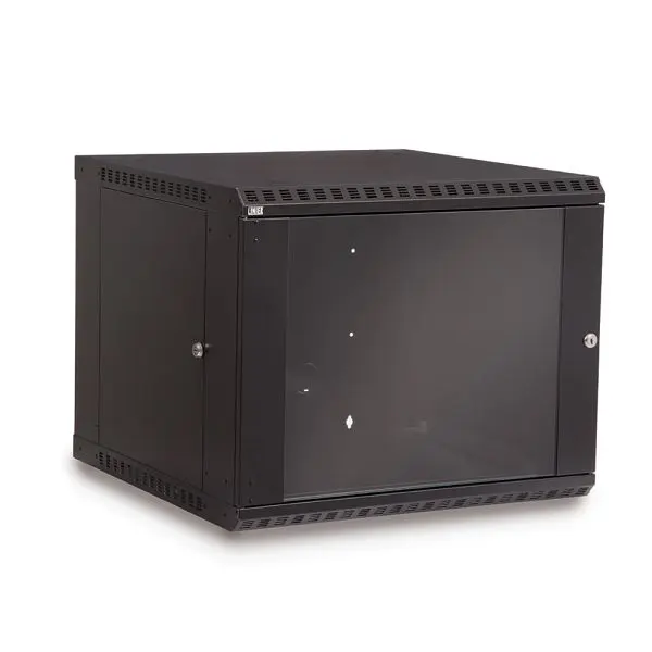 Kendall Howard 9U LINIER, Fixed Wall Mount Cabinet, Glass Door, 3140-3-001-09