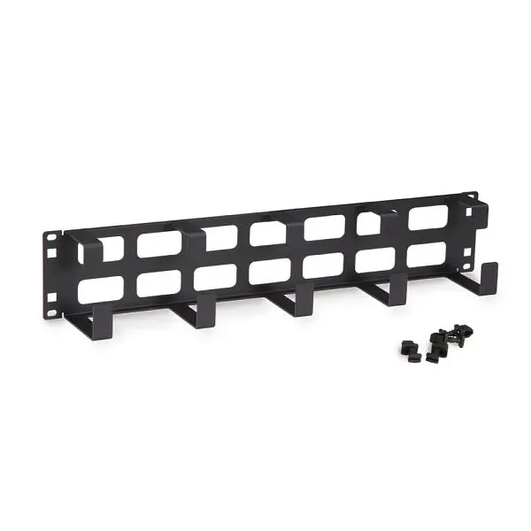 Kendall Howard 2U Tool-less 5X D-Ring Cable Manager, 1903-3-100-02