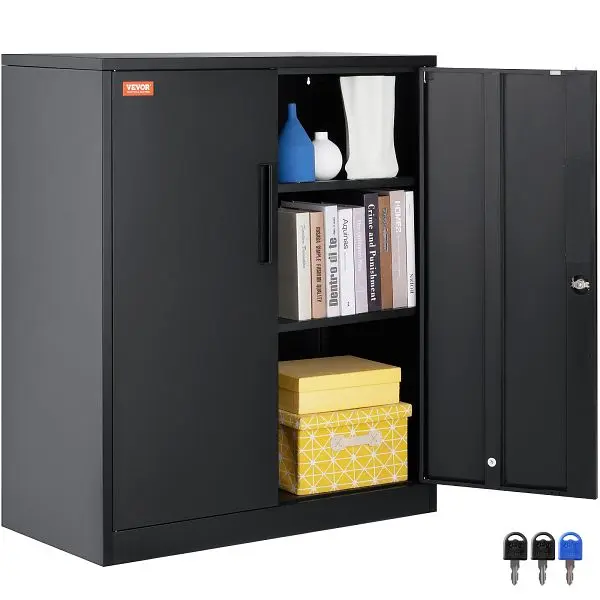 VEVOR Metal Storage Cabinet 2 Magnetic Doors and 4 Adjustable Shelves, 200 lbs Plug Capacity per Shelf, ZXCWJCQHY3180B55IV0