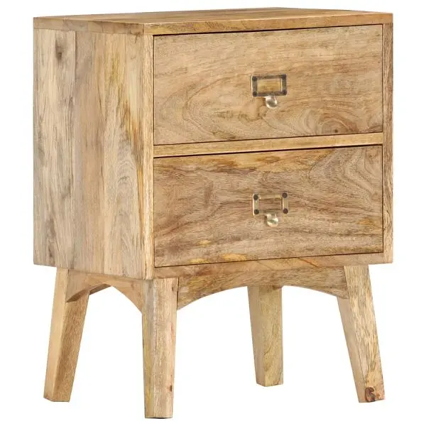 vidaXL Bedside Cabinet 15.7"x13.8"x21.7" Solid Mango Wood, Chocolate colored, 286464