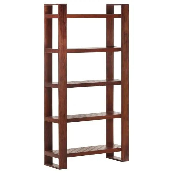vidaXL Book Cabinet Honey Brown 33.5"x11.8"x65.4" Solid Acacia Wood, 321821