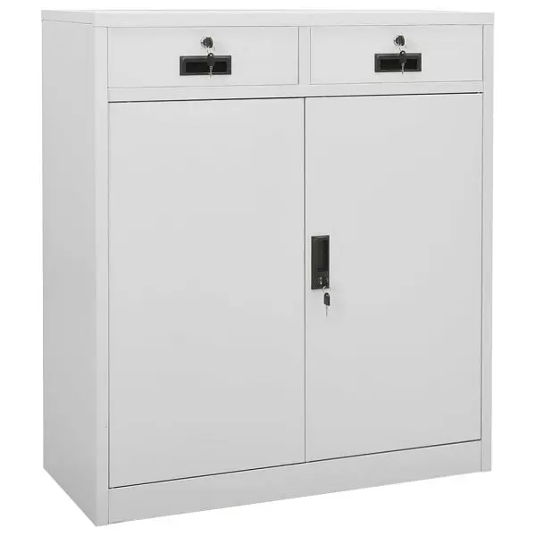 vidaXL Fast-Acting Office Cabinet Light Gray 35.4"x15.7"x40.2" Steel, 336410