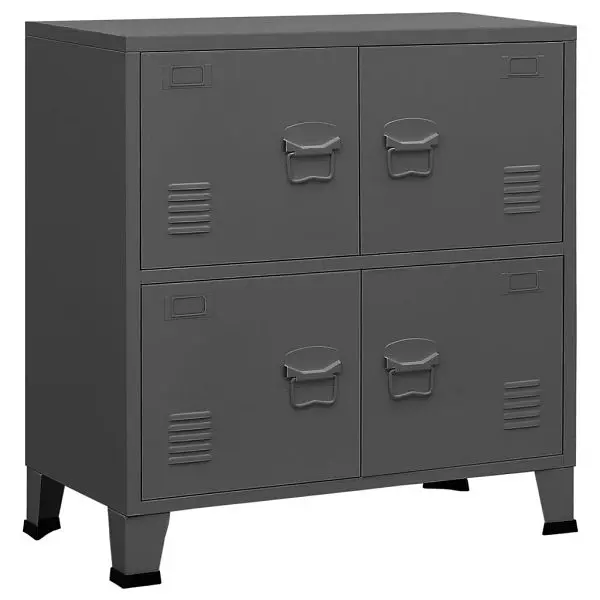 vidaXL Industrial Storage Chest Anthracite 29.5"x15.7"x31.5" Mild Steel, 339627