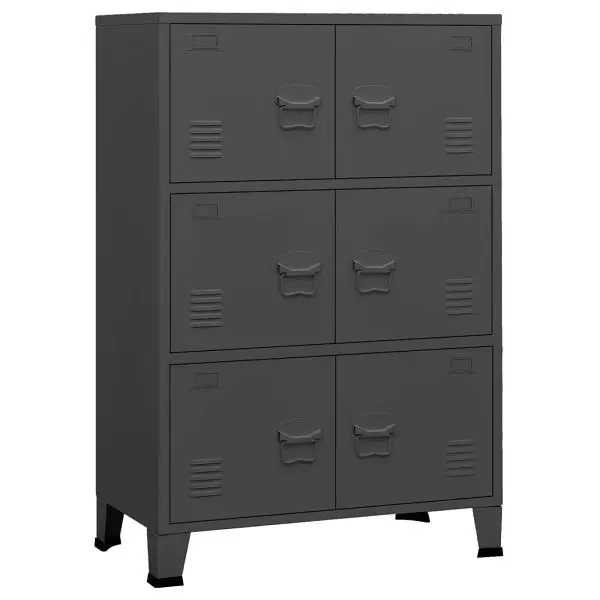 vidaXL Industrial Storage Chest Anthracite 29.5"x15.7"x45.3" Metal, 339630