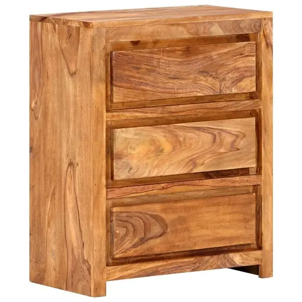 vidaXL Multipurpose Drawer Cabinet 23.6"x13"x29.5" Solid Wood Acacia, Chocolate colored, 338435