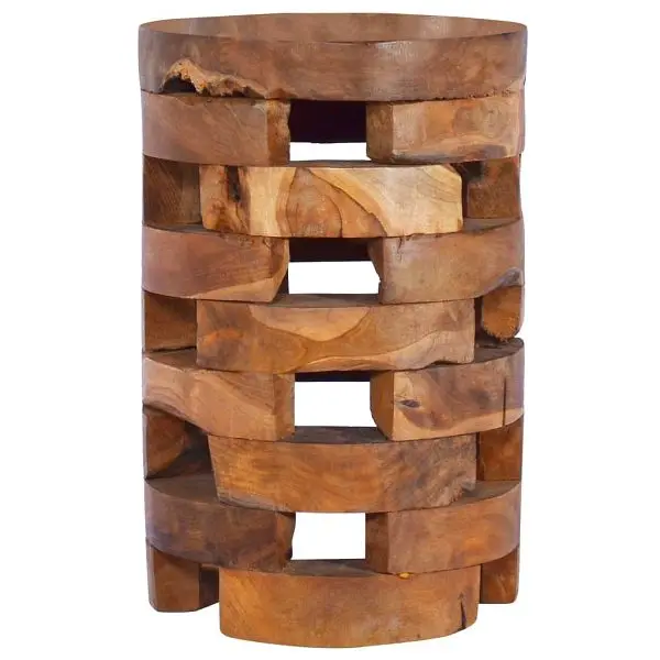 vidaXL Powerful Beside Cabinet 11.8"x11.8"x17.7" Solid Teak Wood, Brown colored, 288808