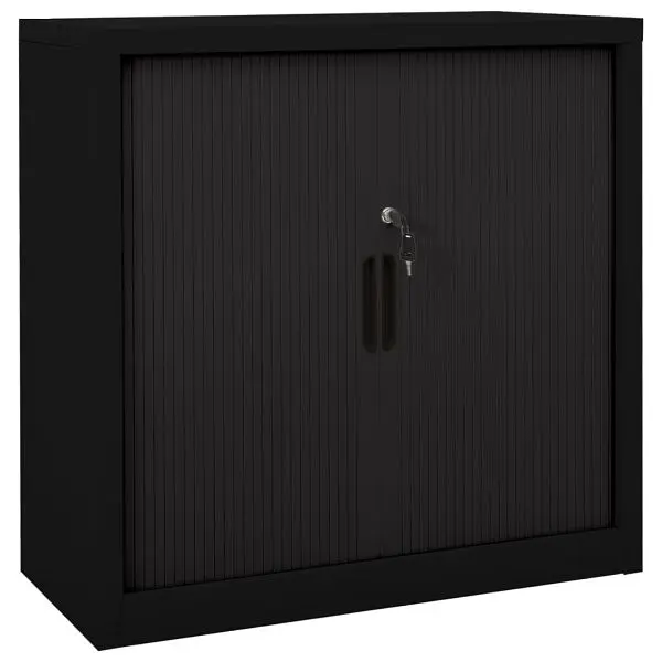 vidaXL Protective Sliding Door Cabinet Black 35.4"x15.7"x35.4" Steel, 336431