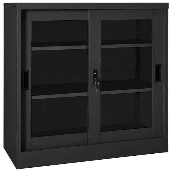 vidaXL Sliding Door Cabinet Anthracite 35.4"x15.7"x35.4" Steel, 335957