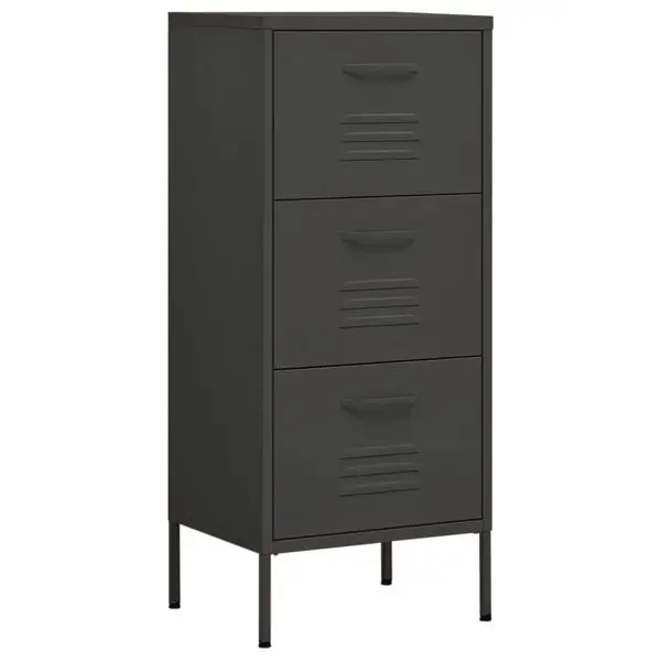 vidaXL Storage Cabinet Anthracite 16.7"x13.8"x40" High-Carbon Steel, 336186