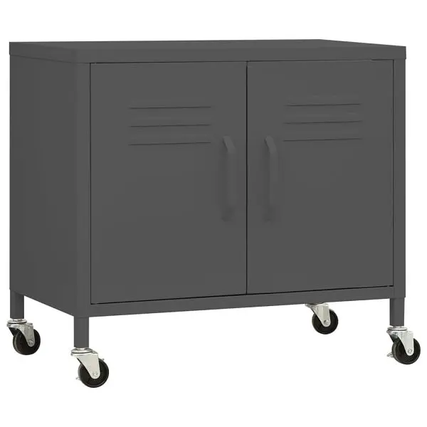 vidaXL Storage Cabinet Anthracite 23.6"x13.8"x22" Steel, 336267