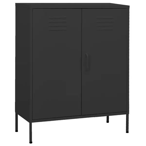 vidaXL Storage Cabinet Anthracite 31.5"x13.8"x40" Metal Steel, 2 doors, 336168