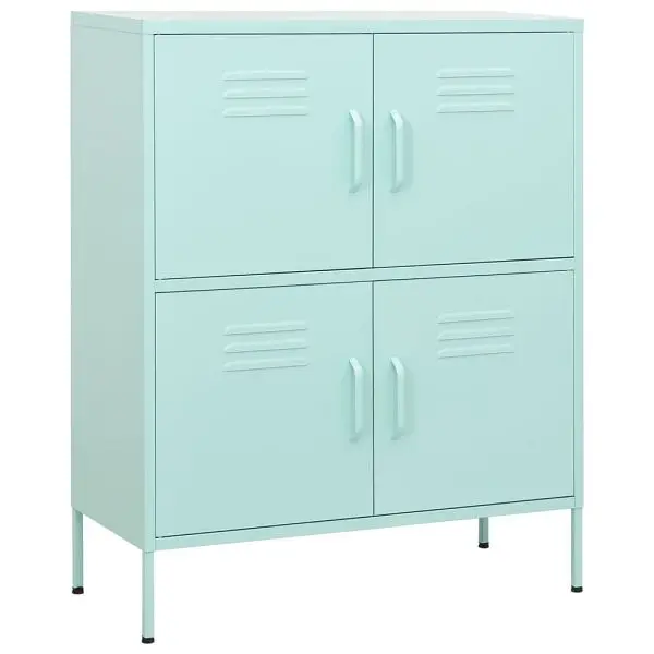 vidaXL Storage Cabinet Mint 31.5"x13.8"x40" Alloy Steel, Cobalt colored, 336140