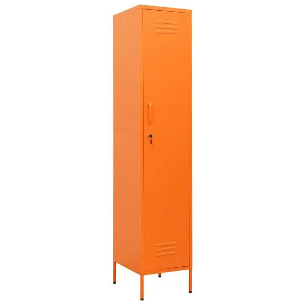 vidaXL Versatile Locker Cabinet Orange 13.8"x18.1"x70.9" Spring Steel, 336255