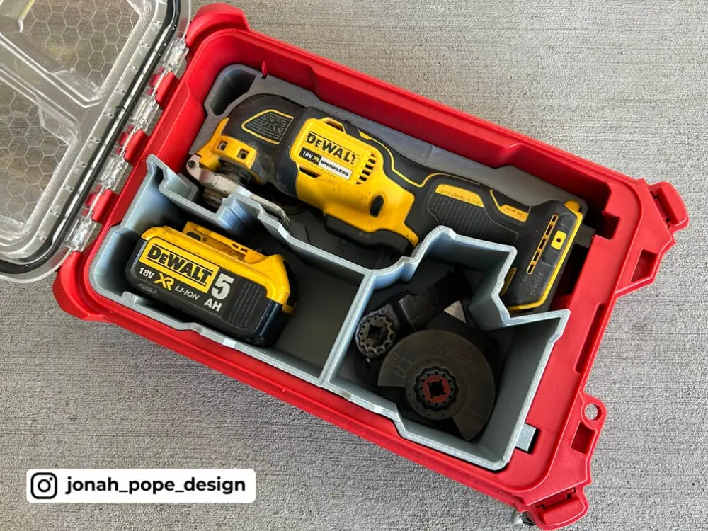 Stackable Tote Packout Insert DeWalt Multi-Tool - Jonah Pope Design (JP-DMT)