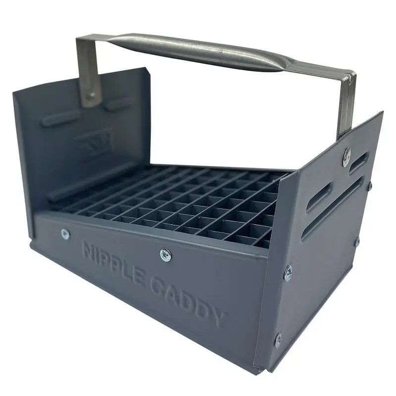 American Constructed Pro 77 Slot Gray HDPE Polymer Caddy 1/2 Shoulder Nipple Fittings, T1005 American Built Pro