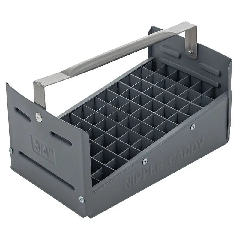 American Constructed Pro 66 Slot Gray HDPE Plastic Caddy 3/4 Nipple Fittings, T1007 American Built Pro