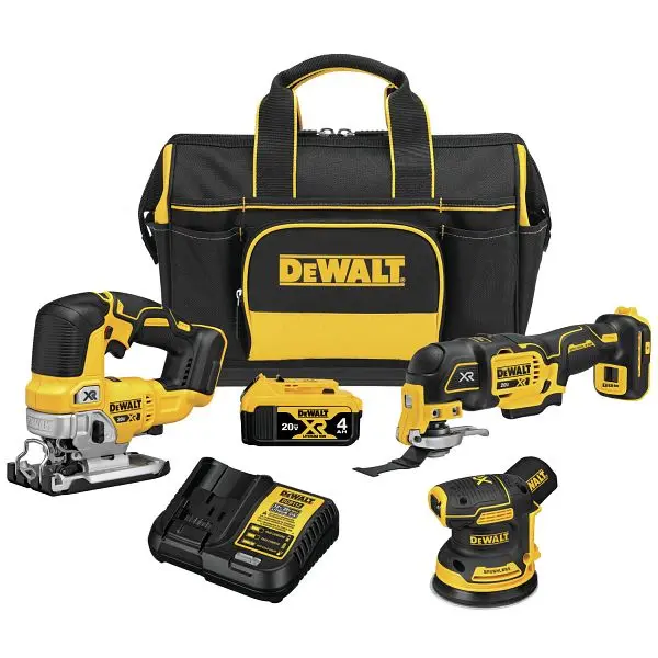 DeWalt 20V Max XR Brushless 3-Tool Woodworking Kit, DCKSS300M1