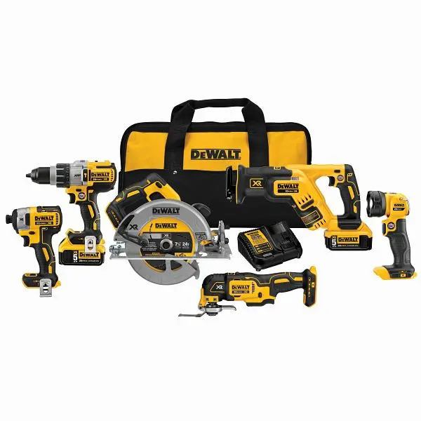 DeWalt 20V Max XR Li-ion 6-Tool Combo Kit, DCK694P2