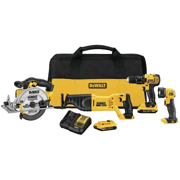 DeWalt 20V Max Space-saving 4-Tool Combo Kit Circular Saws, DCK423D2