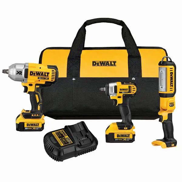 DeWalt Adaptable 20V Max Li-Ion 3 Tool Combo Kit, DCK398HM2