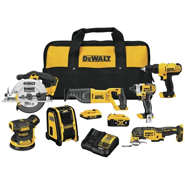 DeWalt Adjustable 20V 7-Tool Combo Kit, DCK771D1M1