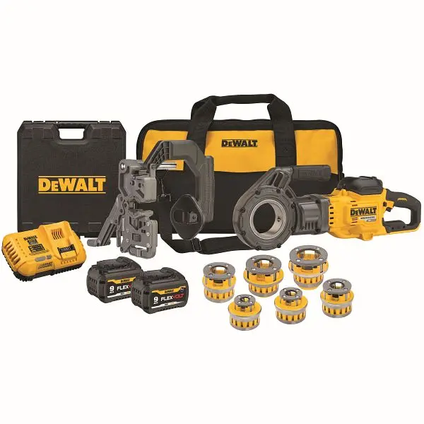 DeWalt Flexvolt 60V Max Cordless Pipe Threader Kit Die Heads, DCE700X2K