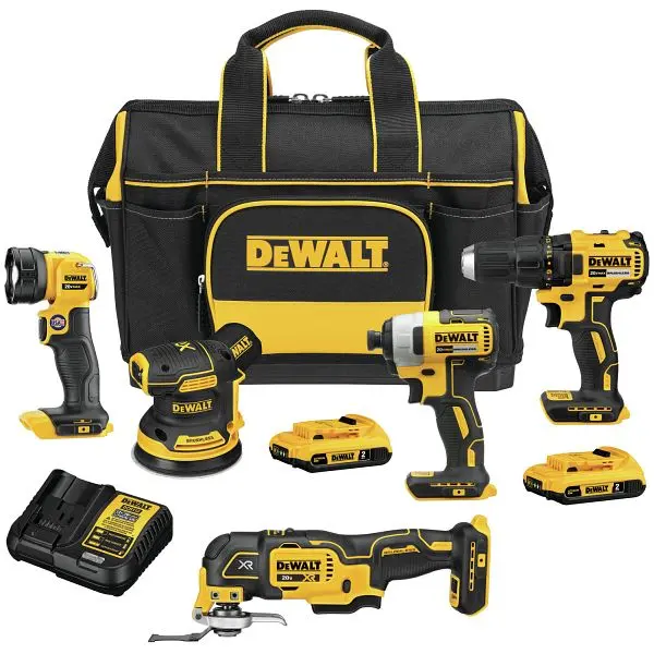 DeWalt Heat-Resistant 20V Max Brushless 5-Tool Kit Soft Storage, DCKSS521D2