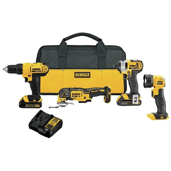 DeWalt Non-Toxic 20V Max Lithium-Ion Cordless Combo Kit (4-Tool), DCK444C2