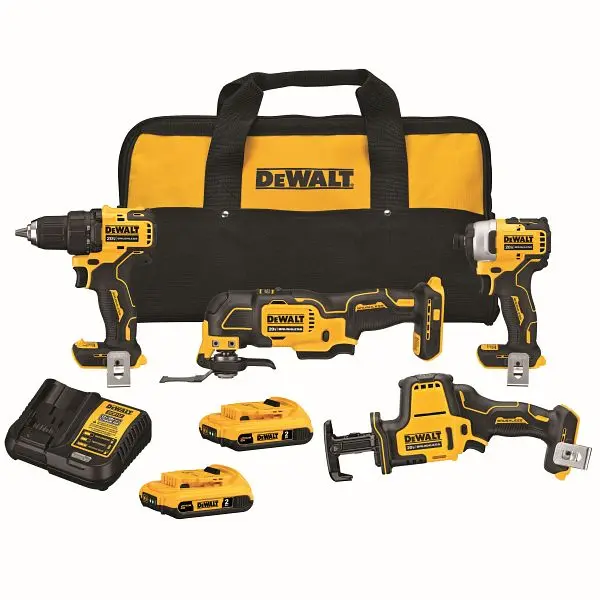 DeWalt Recyclable 20V Max Atomic Brushless Cordless 4-Tool Combo Kit, DCK489D2