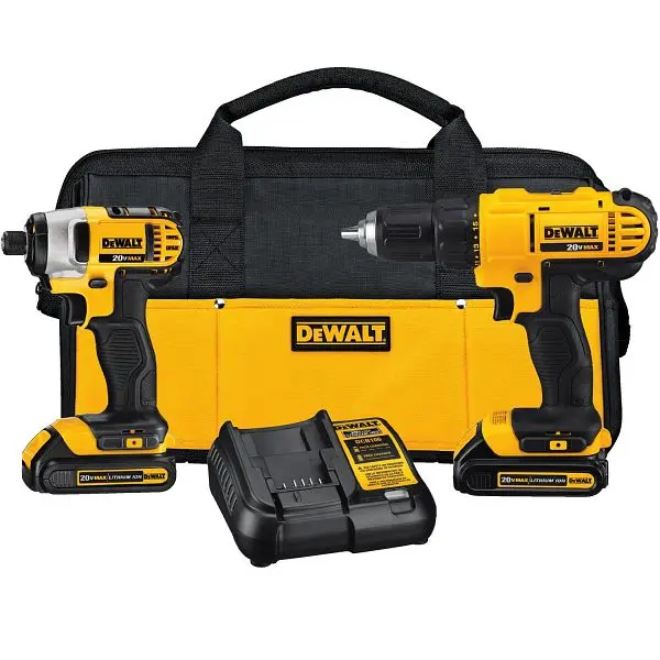 DeWalt 2 Tool 20V Max Lithium Ion Power Tool Combo Kit (Charger Incorporated and 2-Batteries Incorporated), DCK240C2