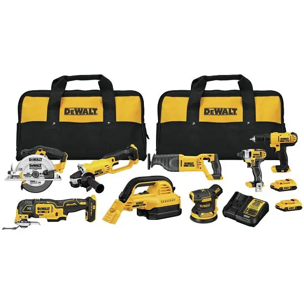 DeWalt Visible 20V 8-Tool Combo Kit, DCK883D2