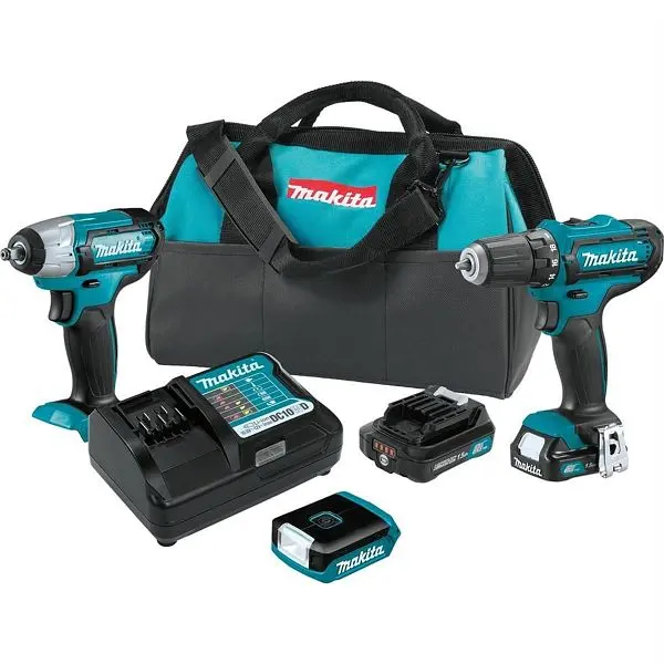Makita 12V CXT 1.5 Ah Cordless 3-Piece Combo Kit, CT323