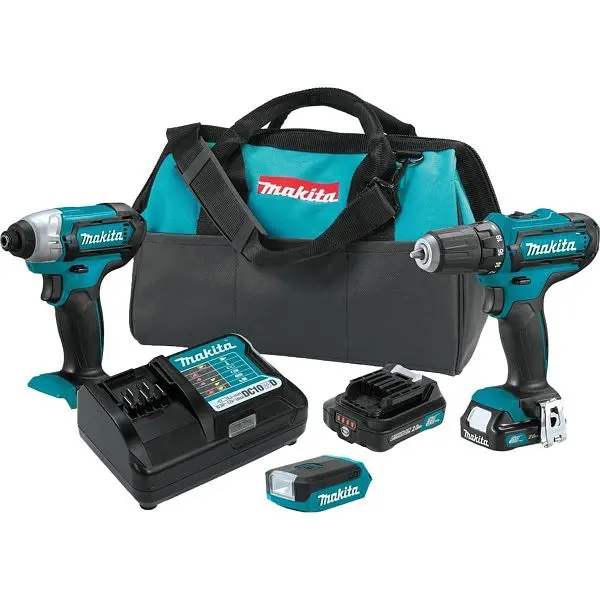 Makita 12V CXT 2.0 Ah Cordless 3-Piece Combo Kit, CT321RX