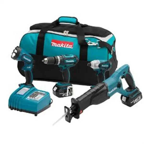 Makita 18V LXT 4-pieces Combo Kit (LXPH01 + BJR182Z + LXDT04Z + BML185 + Package), LXT407