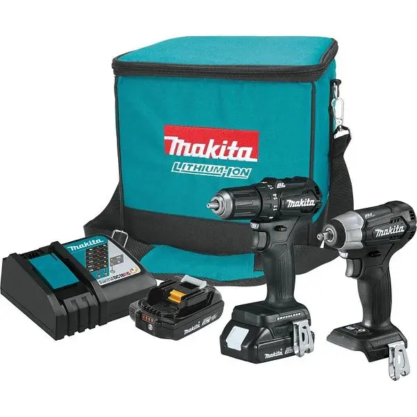 Makita Deluxe 18V LXT 2.0 Ah Sub-Space-saving Brushless Cordless 2-Pi Kit, CX201RB