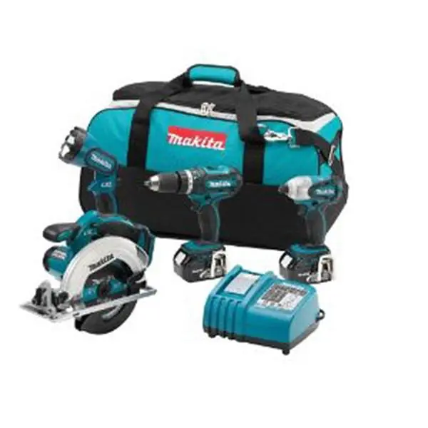 Makita Smooth-Operating 4 pieces Cordless Combo Kit, 18V LXT, LXT405