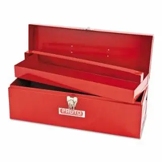 Proto Convertible General Purpose Tool Box, Single Latch, 19-1/2" W x 8 D x 7 H, Steel, Red, J9977-NA