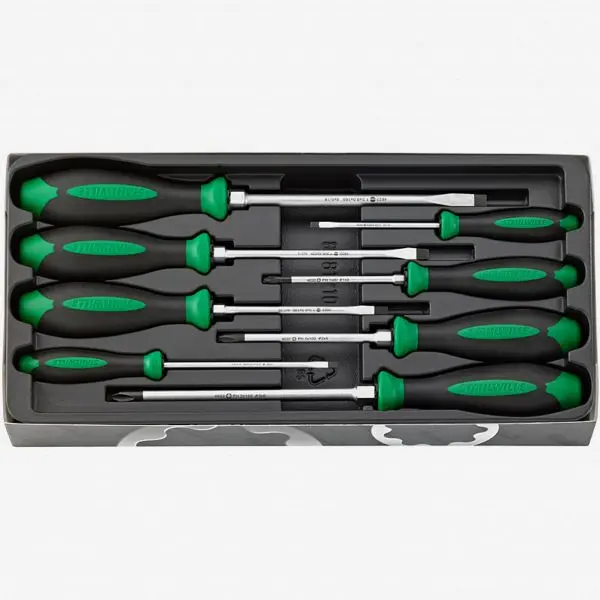 Stahlwille 4697 DRALL+ Phillips and Slotted Sheet Metal Screwdriver Set, 8 Pieces, ST96469715