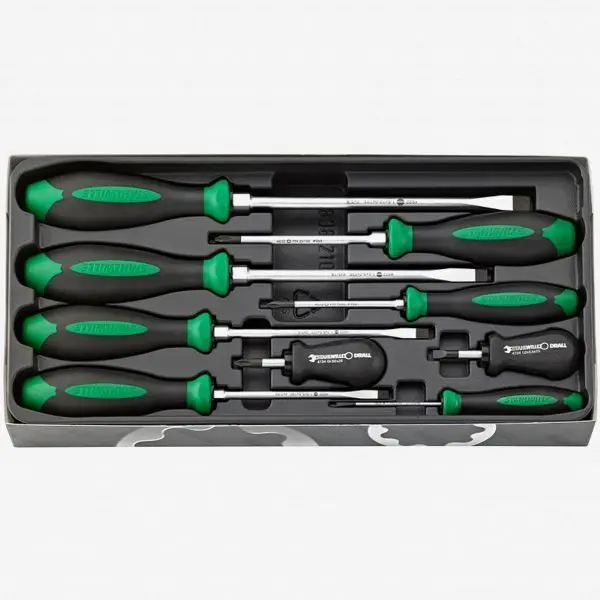 Stahlwille Improved 4693 DRALL+ Phillips and Slotted Screwdriver Set, 9 Pieces, ST96469315