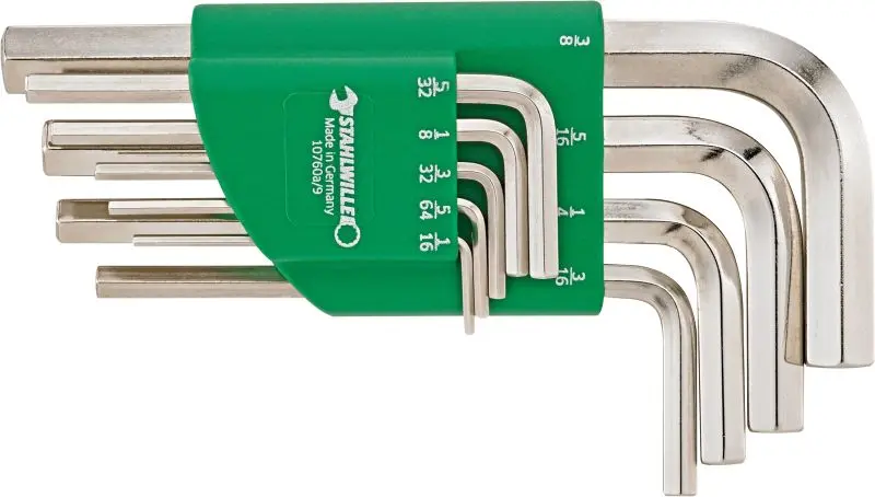 Stahlwille Next-Generation Hexagon key wrench set, 10760a/9, 9 pieces, ST96435500