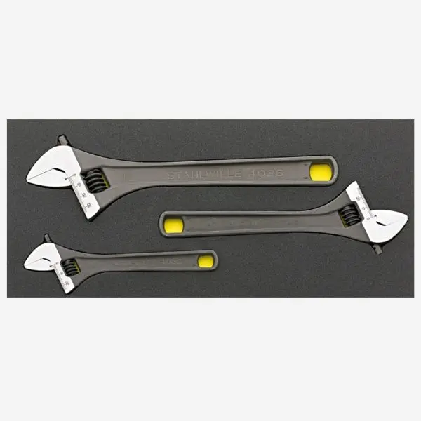 Stahlwille TCS 4026/3 Adjustable Wrench Set Foam Inlay, 3 Pieces, ST96838796