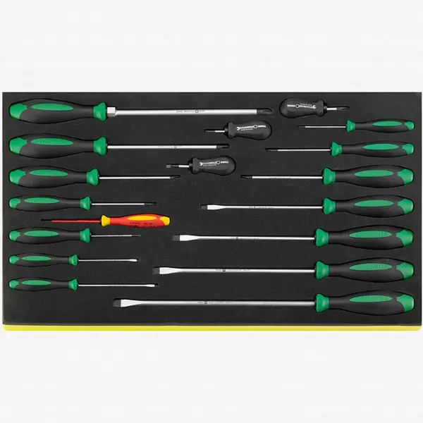 Stahlwille TCS 4620/4660VDE DRALL+ Set Machine Torx Drivers TCS Inlay, 18 Pieces, ST96831179