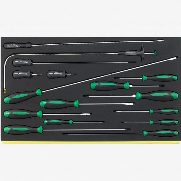 Stahlwille TCS 4621/4734/16 DRALL+ Set Self-Tapping Phillips Screwdrivers TCS Inlay, 16 Pieces, ST96832098
