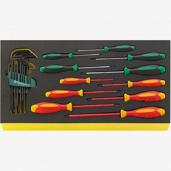 Stahlwille TCS WT 4650-4665 DRALL+ Set Screwdrivers TCS Inlay, 24 Pieces, ST96830127