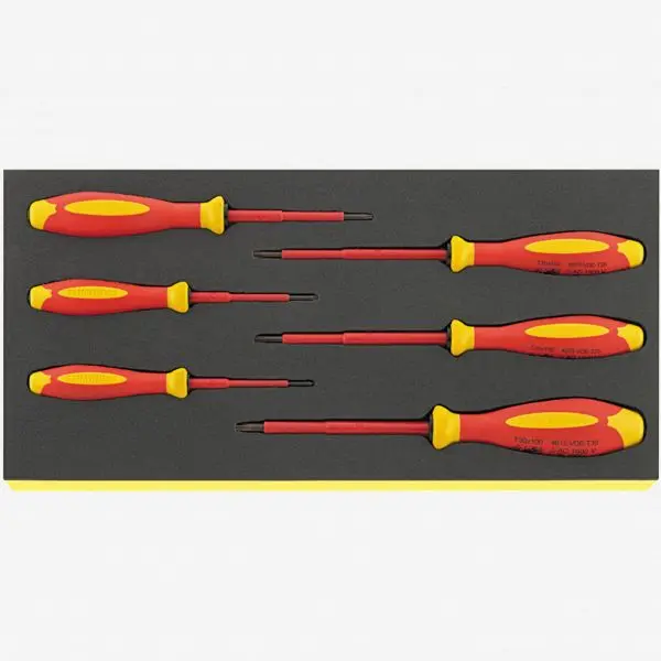 Stahlwille TCS 4675 VDE DRALL+ Set Pipe Cap Screwdrivers TCS Inlay, 7 Pieces, ST96838793
