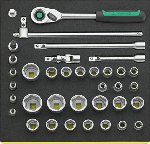 Stahlwille Tcs tray set 1/2" control tools, TCS 50/52/30/6QR, ST96830360