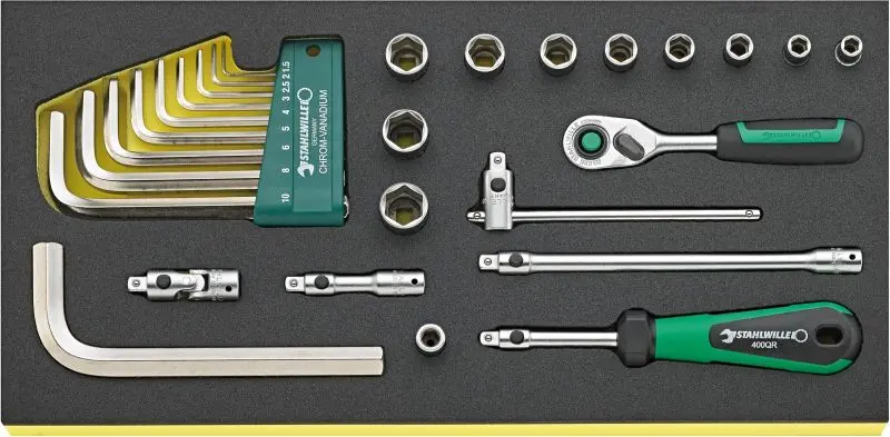 Stahlwille Water-Resistant Tcs tray 1/4" control tools, TCS 1/4" + 10760 CV QR, ST96830364